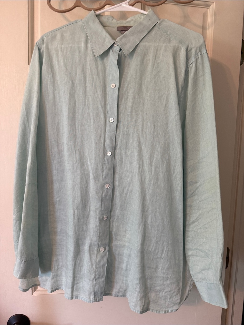 J. Jill Linen  Button-Front Blouse
